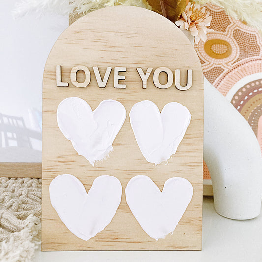 MINI Love you Heart Arch Plaque