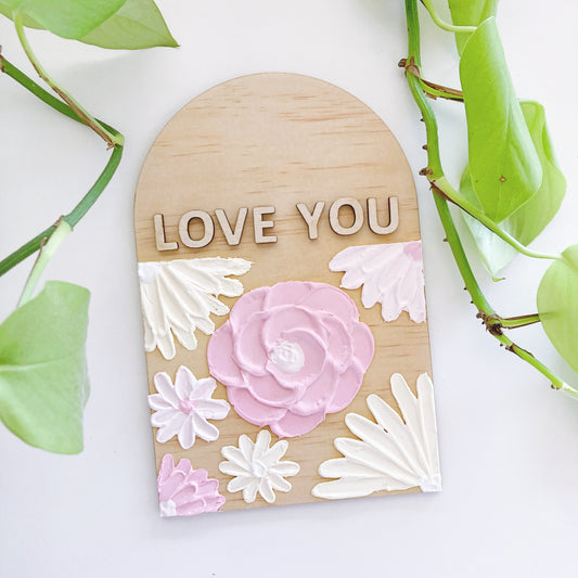 MINI Love you Floral Arch Plaque