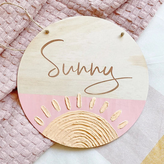 Personalised Textured Sun Plaque