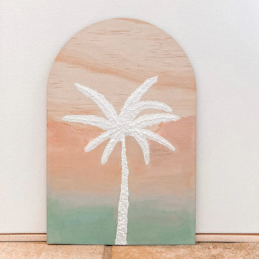 Palm Tree Arch Plaque w/Watercolour